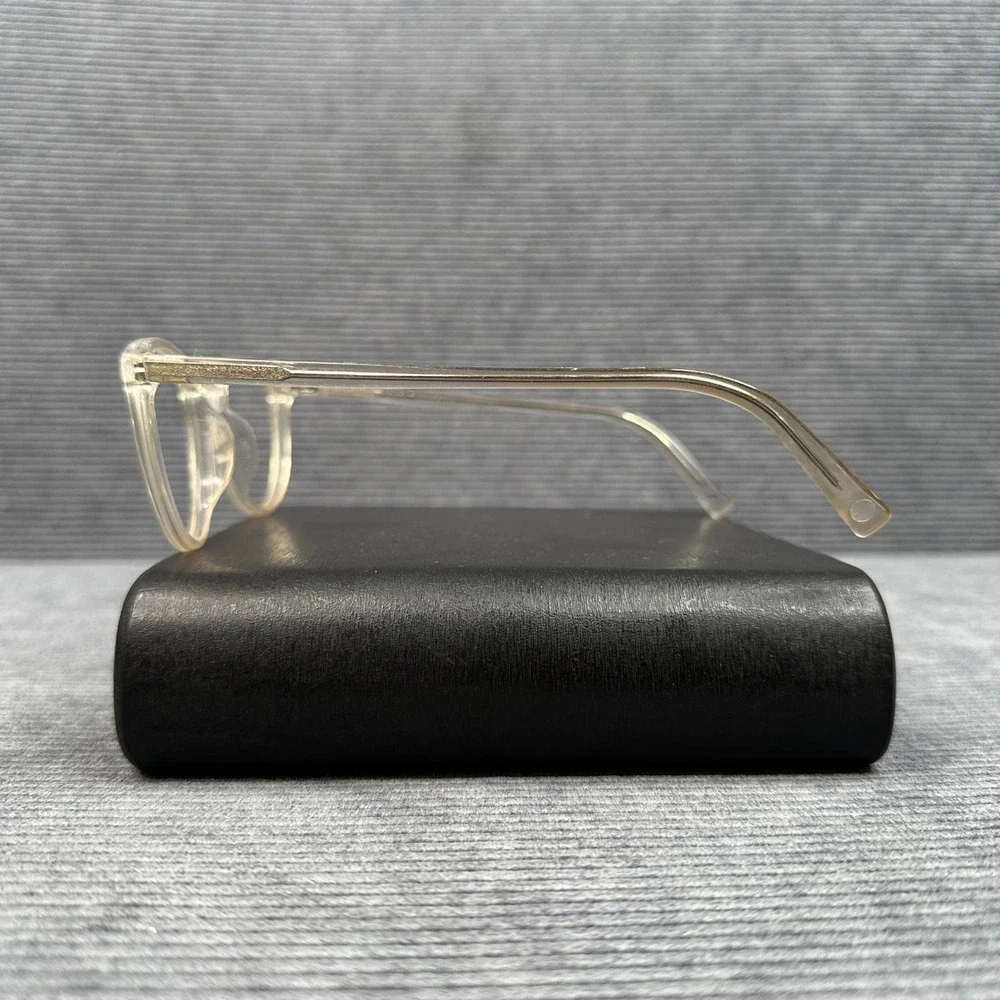 Warby Parker Haskell Crystal Clear Round Eyeglasses 49-22-145 LBF-500
